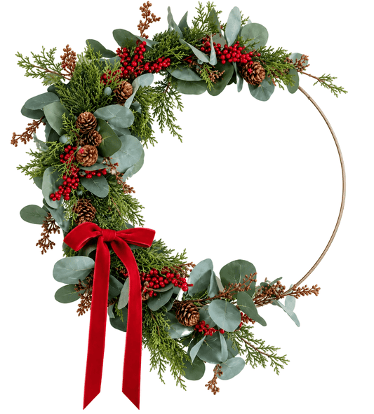 Red Berry Moon Festive Wreath - Florist London