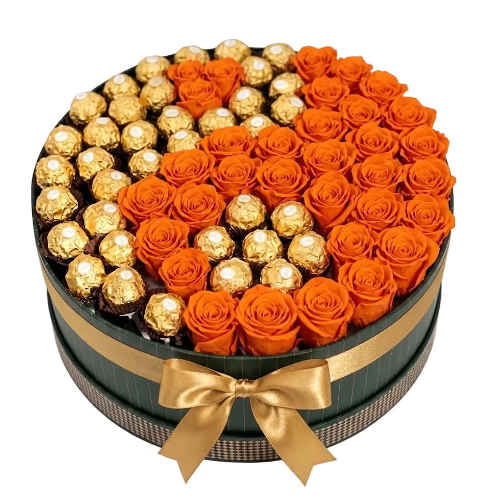 Red Roses with Ferrero Sweet Box - Florist London