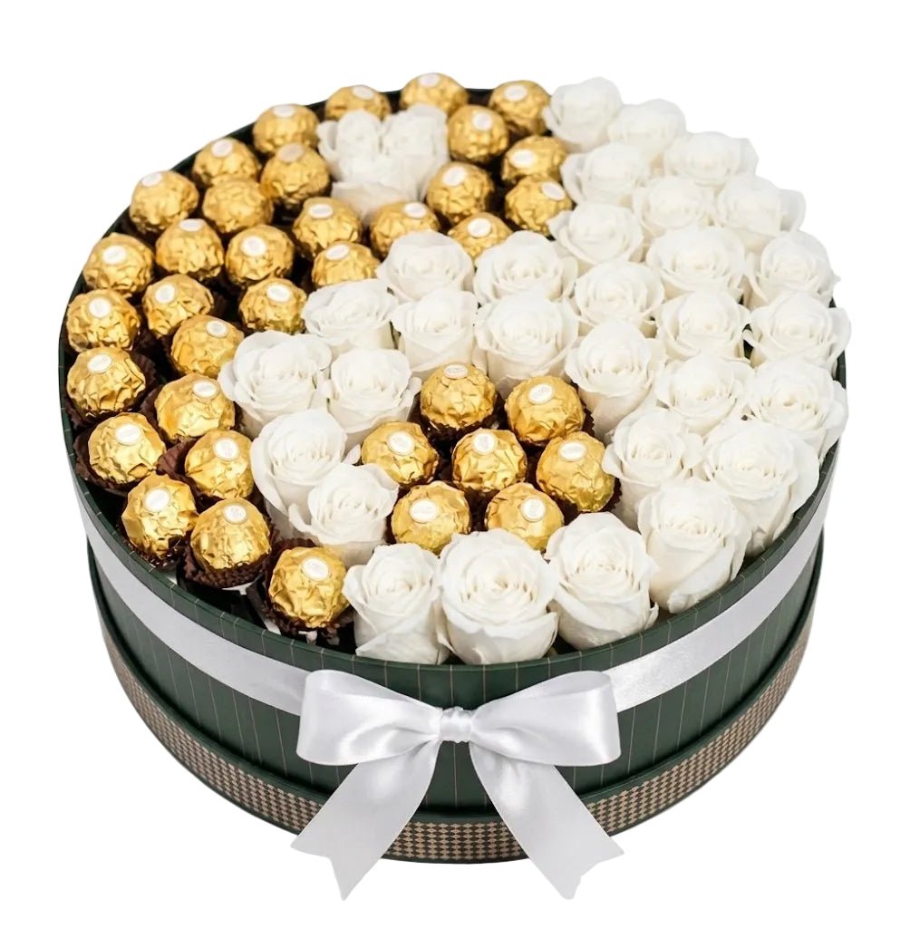 Red Roses with Ferrero Sweet Box - Florist London