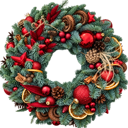 Red Star Christmas Wreath - Florist London