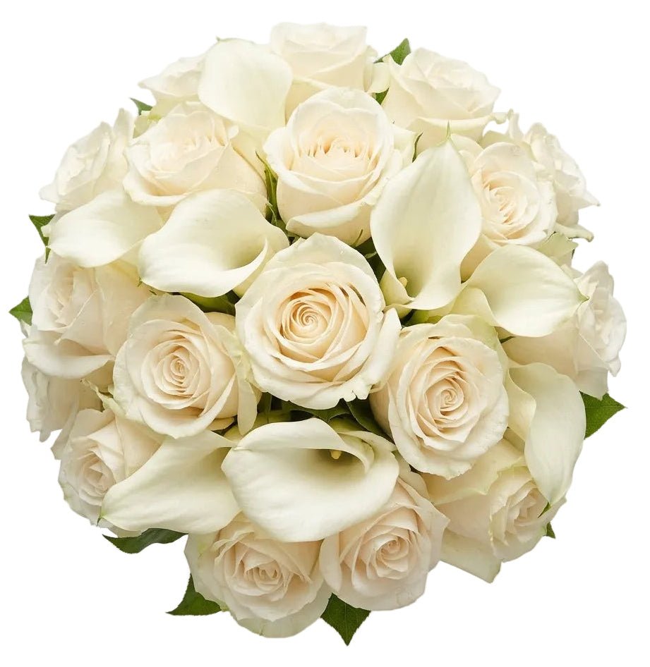 Roses and Calla Lily Wedding Bouquet - Florist London