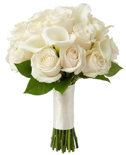 Roses and Calla Lily Wedding Bouquet - Florist London