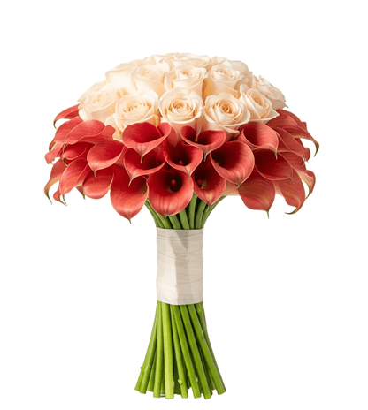 Roses and Calla Wedding Bouquet - Florist London