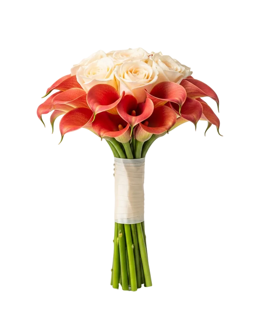Roses and Calla Wedding Bouquet - Florist London