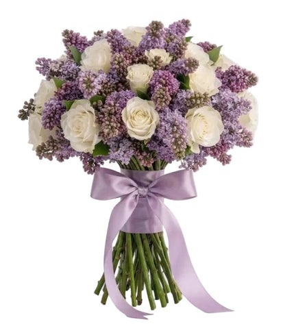 Roses and Lilac Bouquet - Florist London