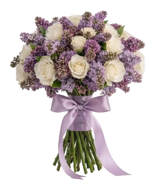 Roses and Lilac Bouquet - Florist London