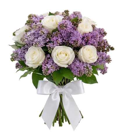 Roses and Lilac Bouquet - Florist London