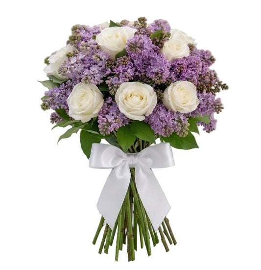 Roses and Lilac Bouquet - Florist London