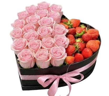 Roses and Strawberries Box - Florist London