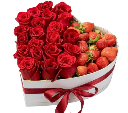 Roses and Strawberries Box - Florist London