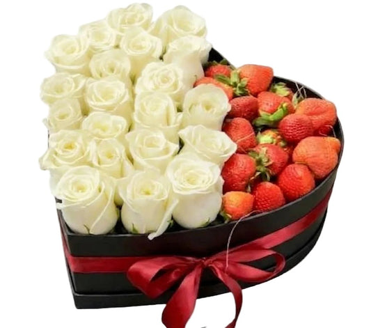Roses and Strawberries Box - Florist London