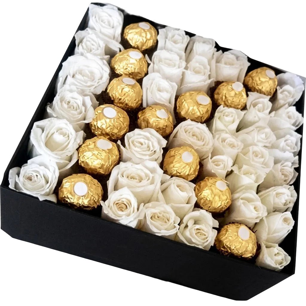 Roses with Chocolate Letter Box - Florist London