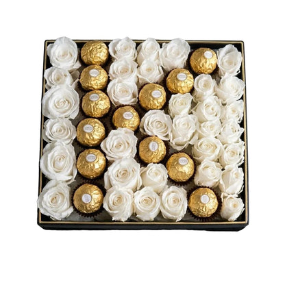 Roses with Chocolate Letter Box - Florist London
