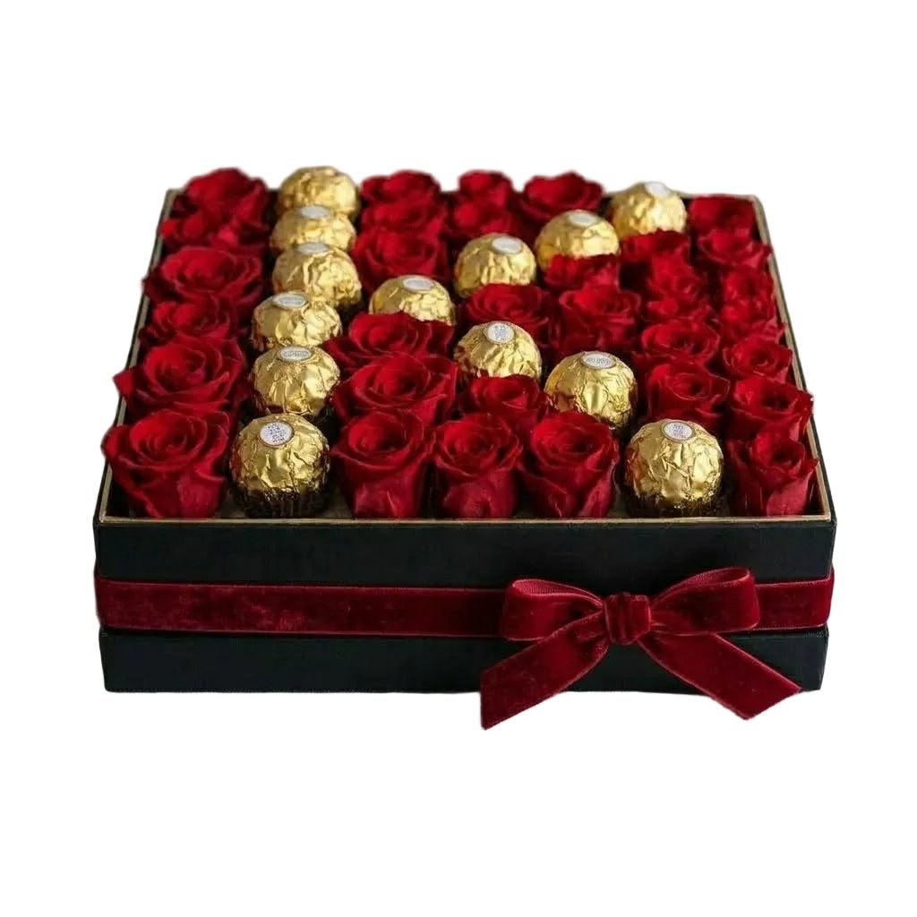 Roses with Chocolate Letter Box - Florist London