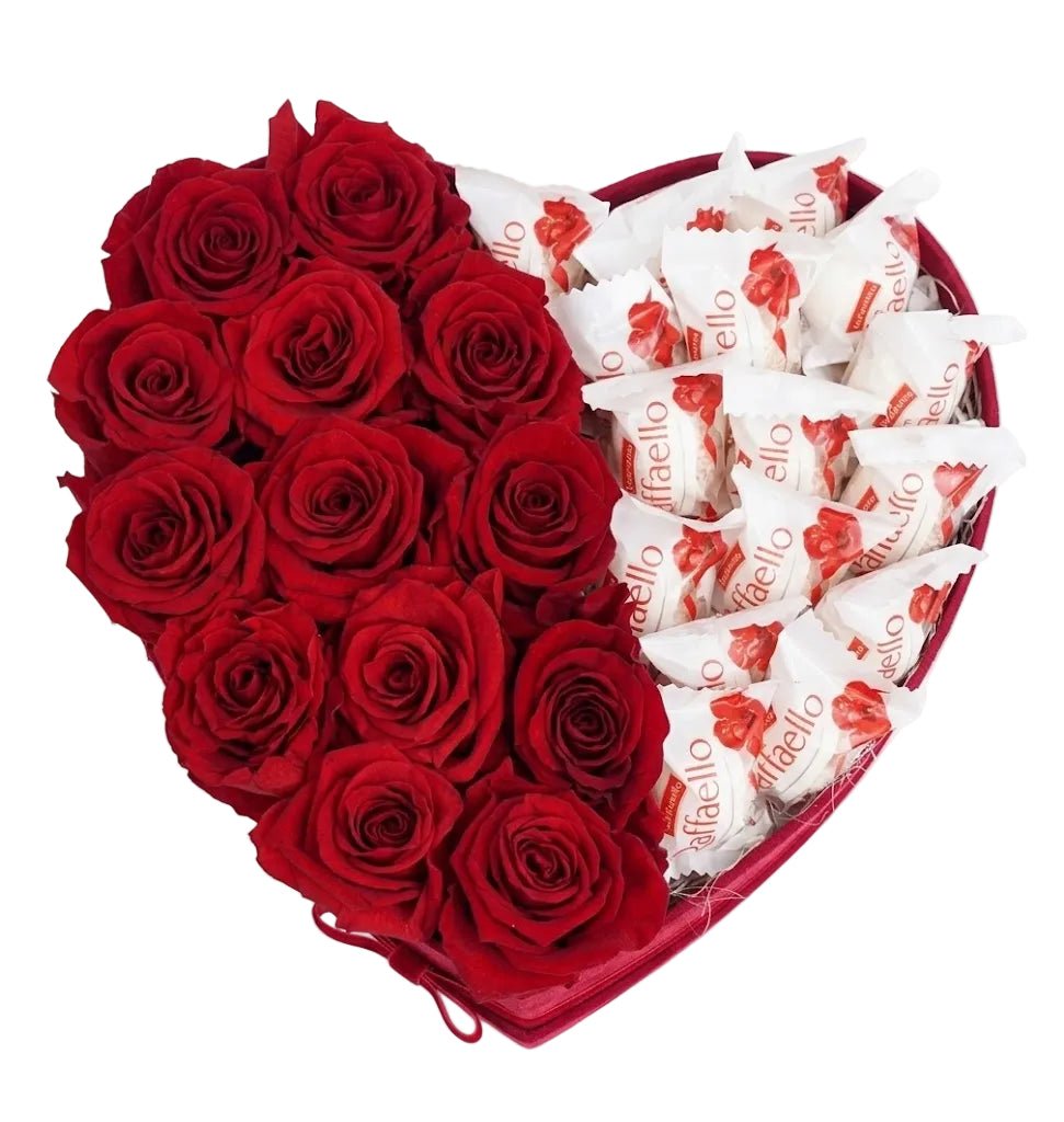 Roses with Chocolates Box - Florist London
