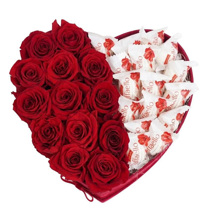 Roses with Chocolates Box - Florist London