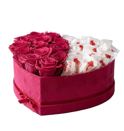 Roses with Chocolates Box - Florist London