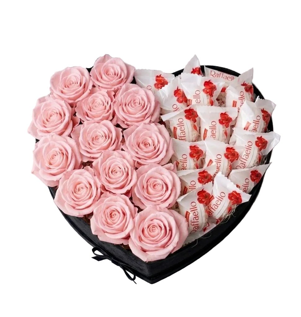 Roses with Chocolates Box - Florist London