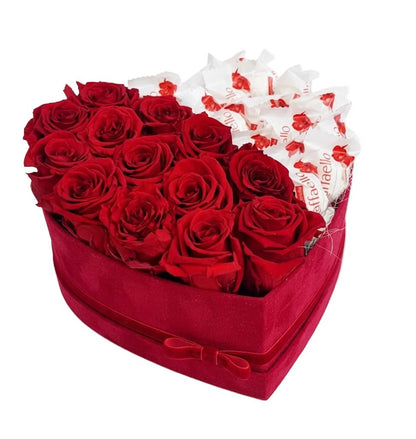Roses with Chocolates Box - Florist London