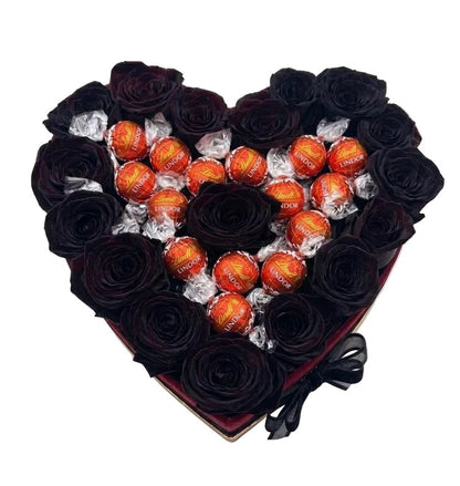 Roses with Lindt Truffles Box - Florist London