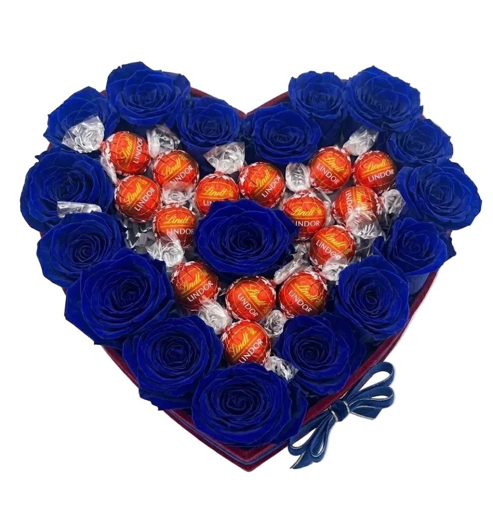 Roses with Lindt Truffles Box - Florist London