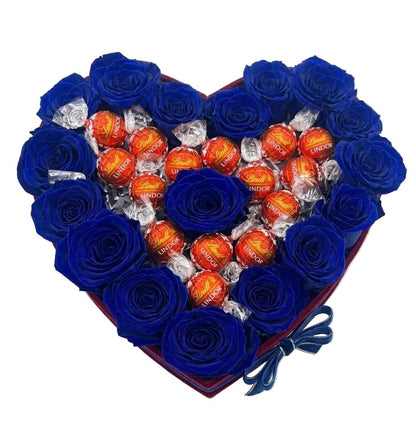 Roses with Lindt Truffles Box - Florist London