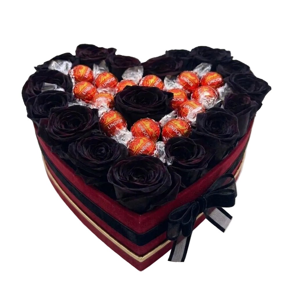 Roses with Lindt Truffles Box - Florist London