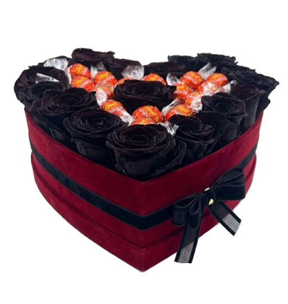 Roses with Lindt Truffles Box - Florist London