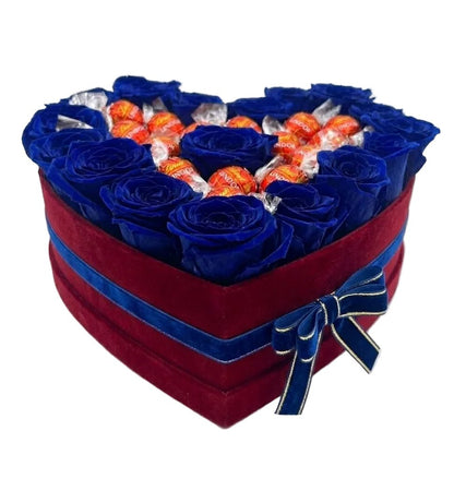 Roses with Lindt Truffles Box - Florist London