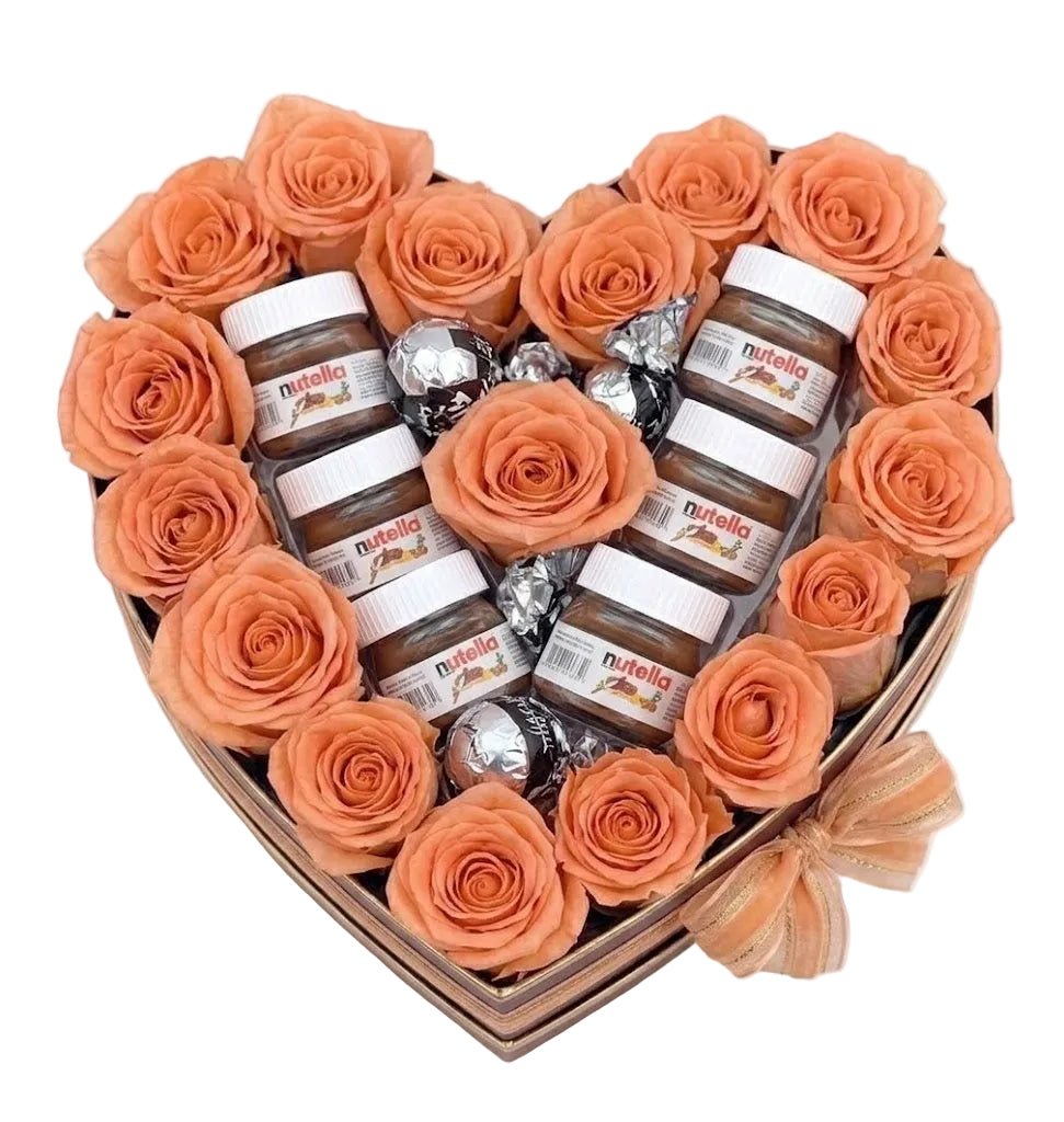 Roses with Mini Jar Box Arrangement - Florist London