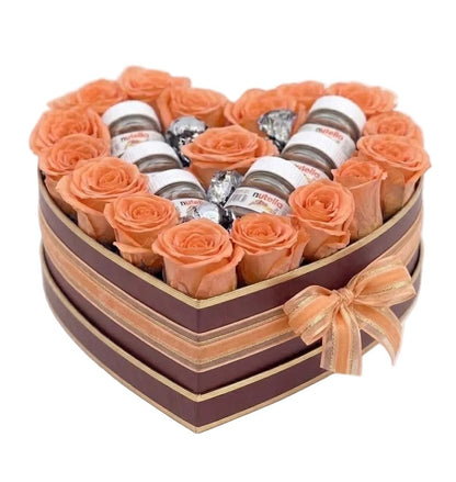 Roses with Mini Jar Box Arrangement - Florist London