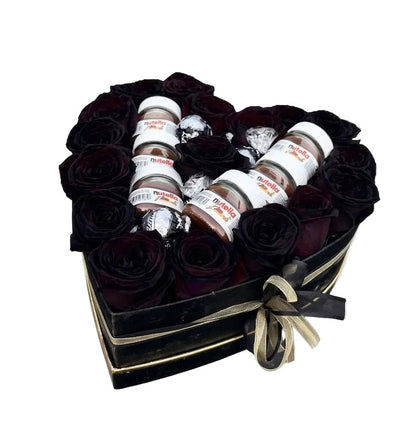 Roses with Mini Jar Box Arrangement - Florist London