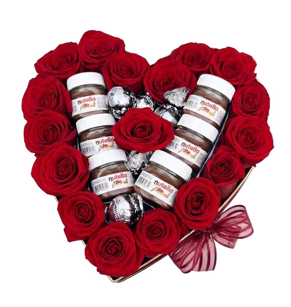 Roses with Mini Jar Box Arrangement - Florist London