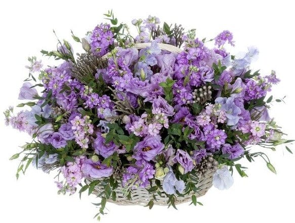 Scented Purple Flowers Basket - Florist London