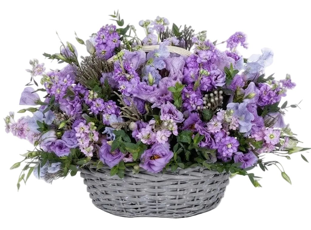 Scented Purple Flowers Basket - Florist London