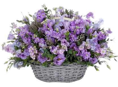 Scented Purple Flowers Basket - Florist London