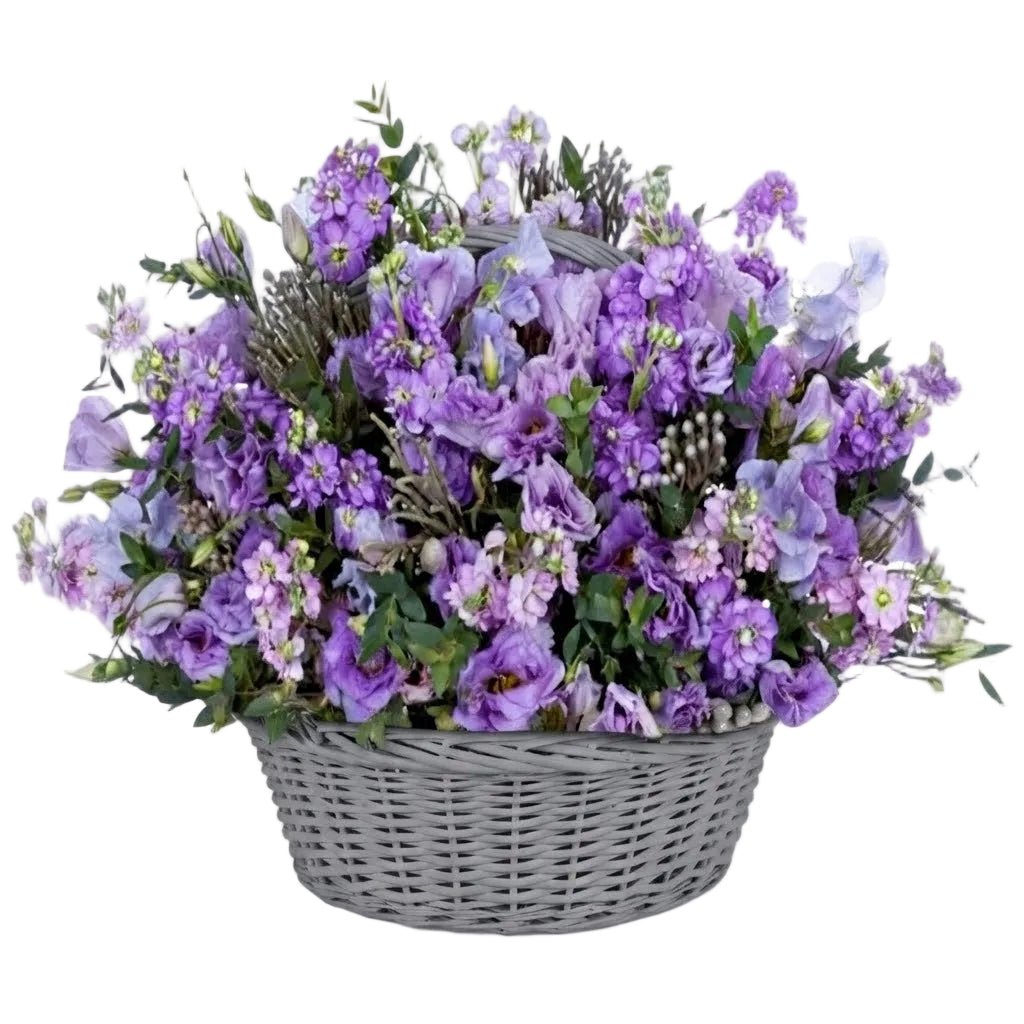 Scented Purple Flowers Basket - Florist London