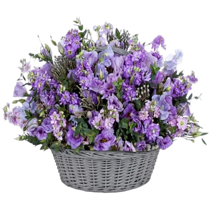 Scented Purple Flowers Basket - Florist London