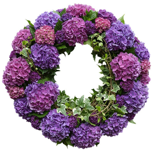 Shade of Purple Hydrangea Luxury Autumn Wreath