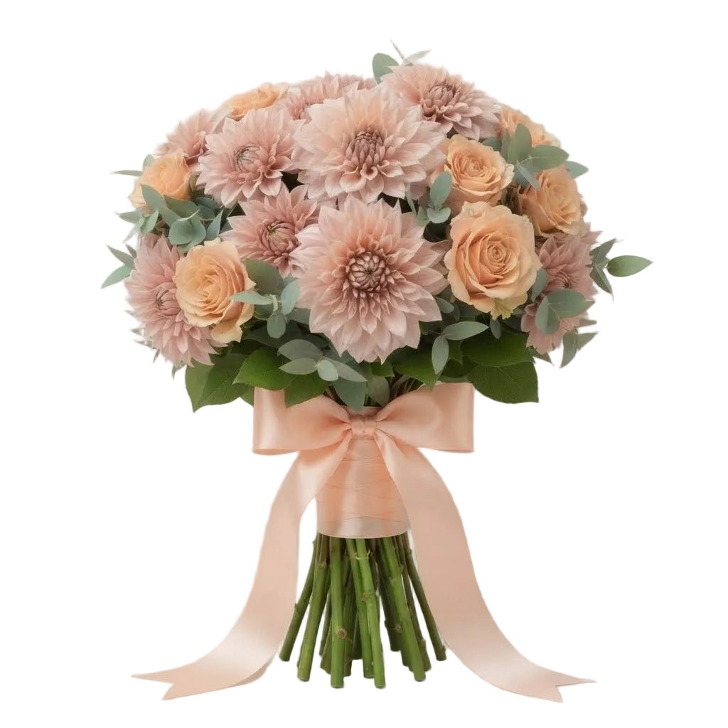 Soft Peach Elegance Bouquet - Florist London
