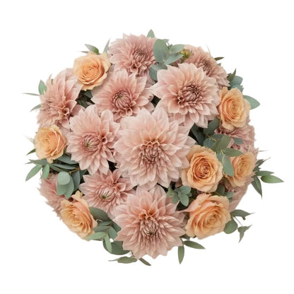 Soft Peach Elegance Bouquet - Florist London