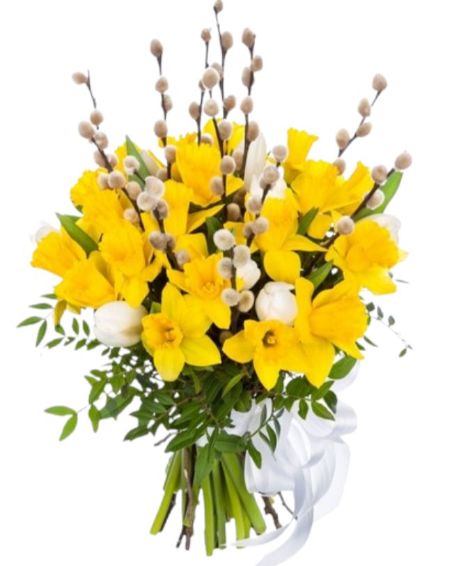 Spring Bouquet with Catkins - Florist London