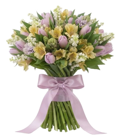 Spring Bouquet with Tulips and Hyacynth - Florist London