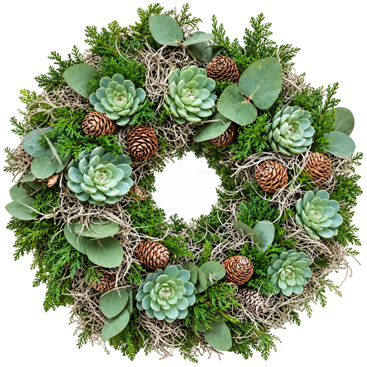 Succulent Door Wreath - Florist London