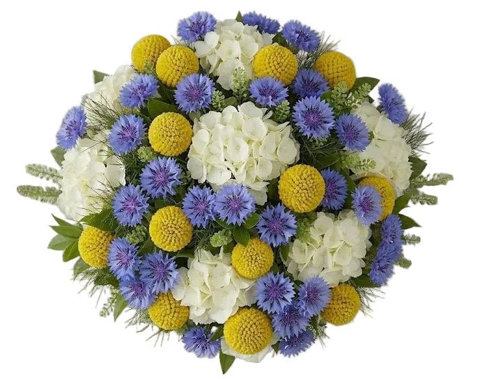 Summer Meadow Elegance with White Hydrangeas Bouquet - Florist London