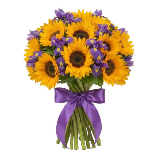 Sunflowers and Iris Bouquet - Florist London