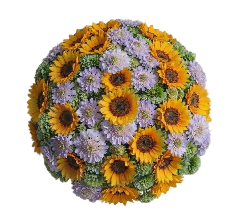Sunflowers with Scabiosa and Sedum Bouquet - Florist London