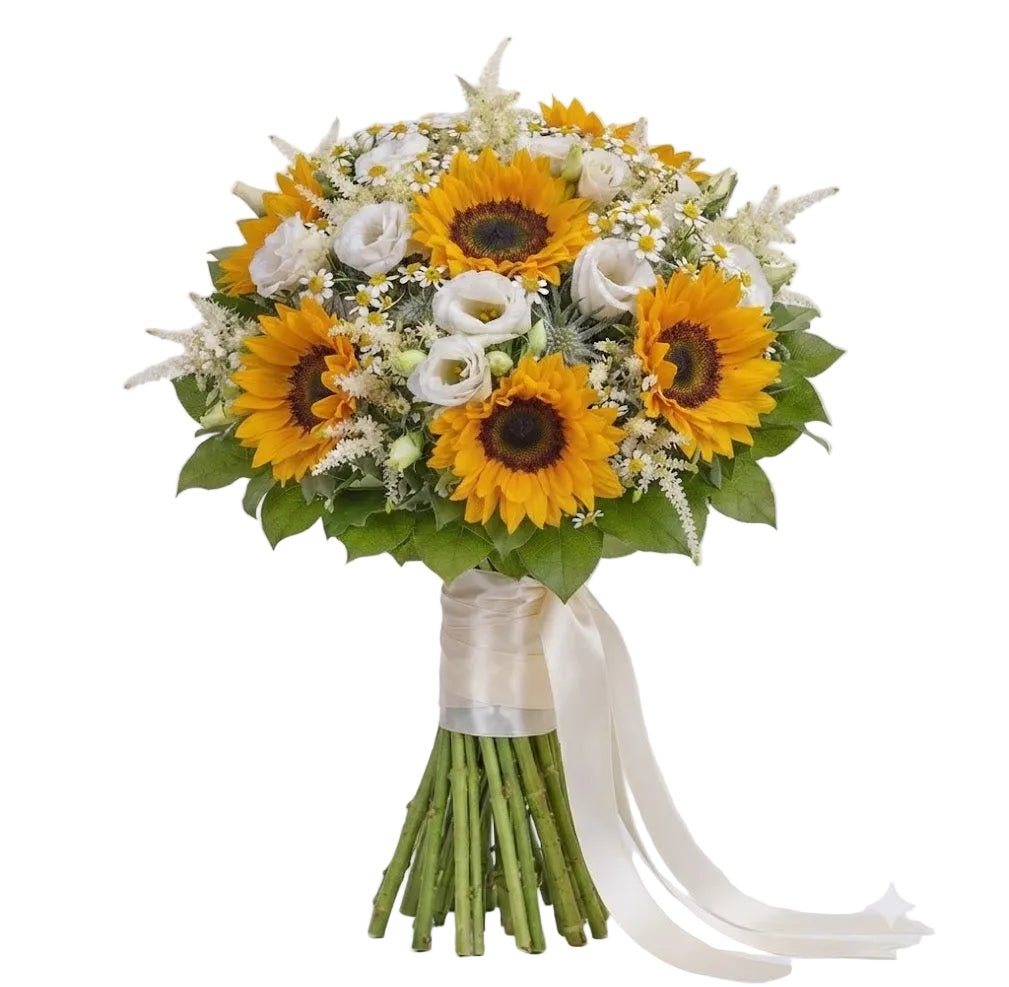 Sunflowers with Tanacetum Bouquet - Florist London