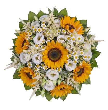 Sunflowers with Tanacetum Bouquet - Florist London