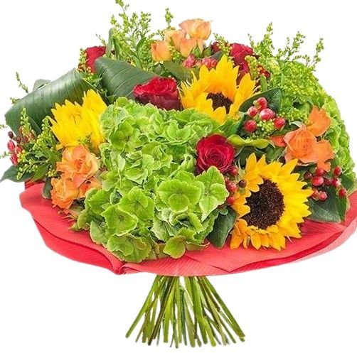 Sunny Bouquet with Hydrangea - Florist London